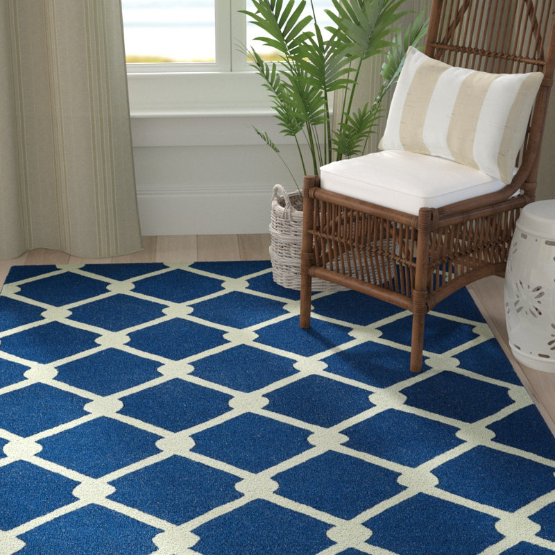 Breakwater Bay Handmade Navy Area Rug Wayfair
